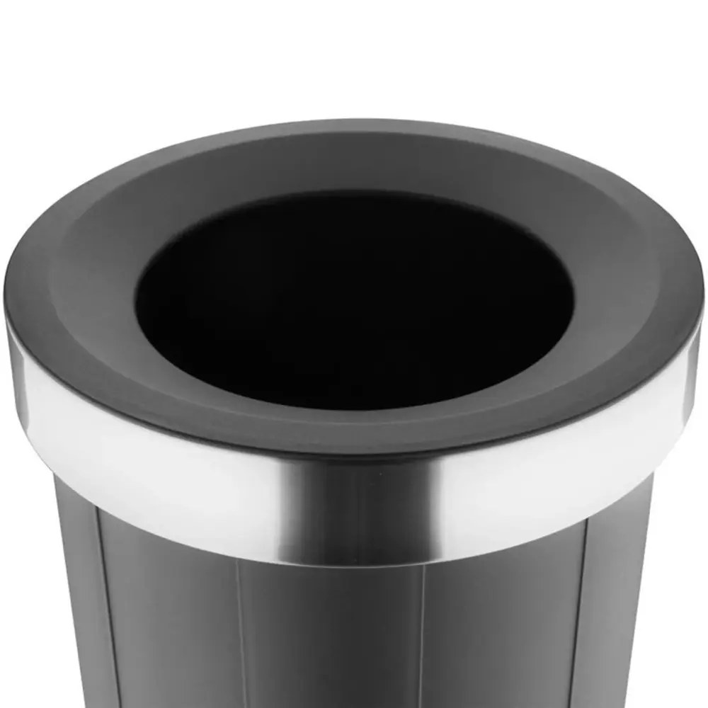 Bolero Afvalbak | Kunststof | Zwart | 60l | Open | Anti Fingerprint