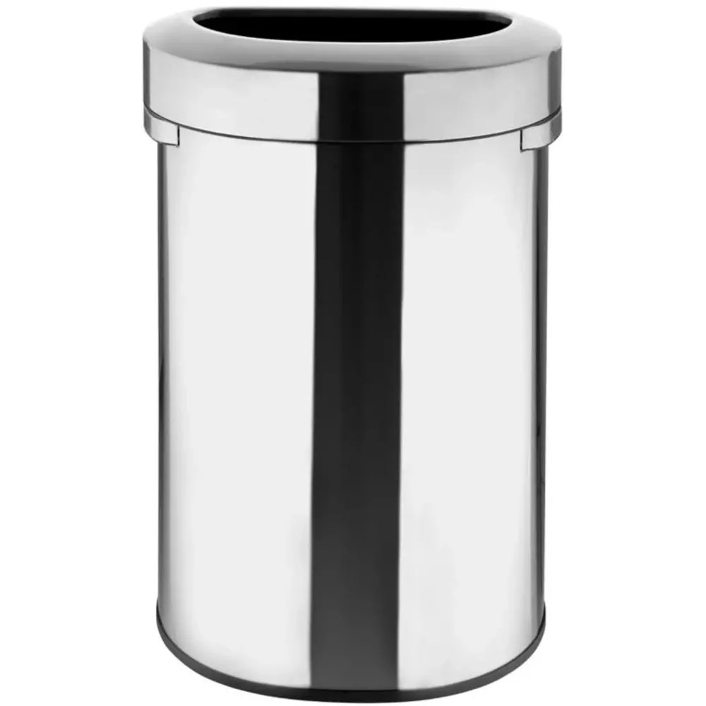 Bolero Afvalbak | Staal | Geborsteld | 86l | Open | Anti Fingerprint | 550x350x875(h)mm