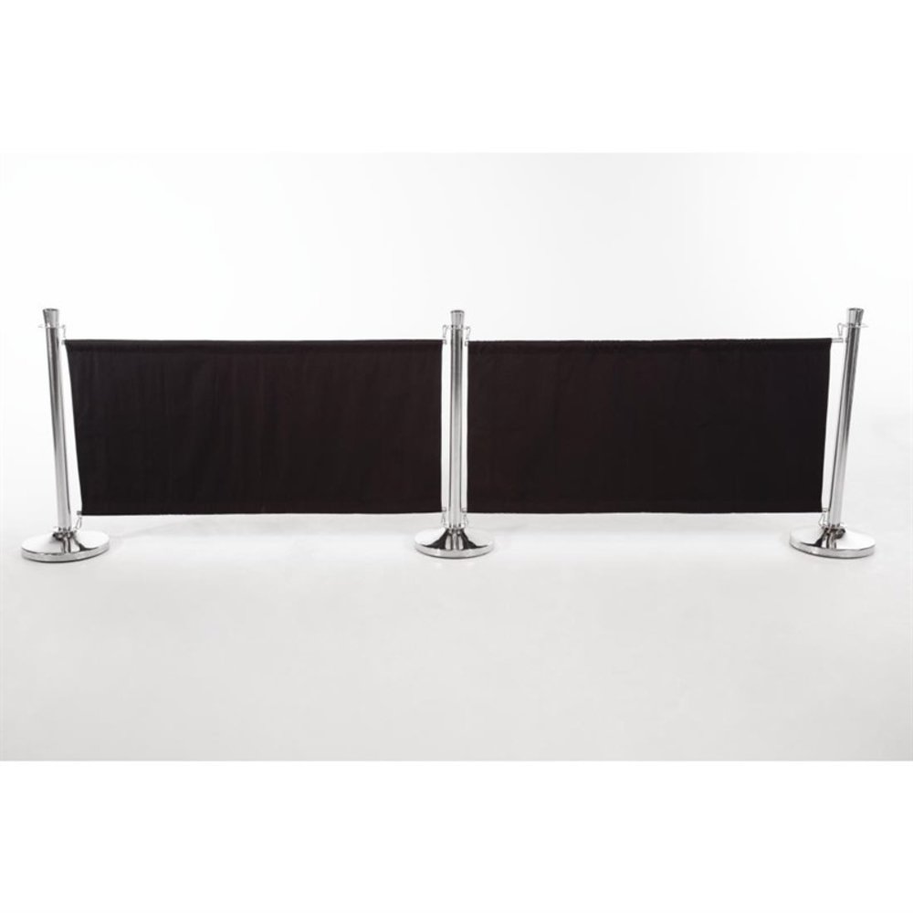 Bolero Afzetdoek Canvas Zwart | 100% Polyester | 70(h) x 143(b) x 2(d)cm