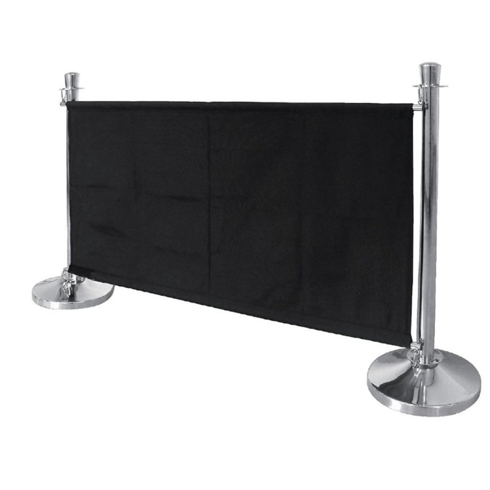 Bolero Afzetdoek Canvas Zwart | 100% Polyester | 70(h) x 143(b) x 2(d)cm