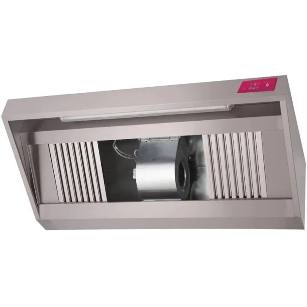 Gastro M Afzuigkap | Schuin Model | Incl. Motor | 2200m³/u | Regelaar + Verlichting | 2000x900x450(h)mm