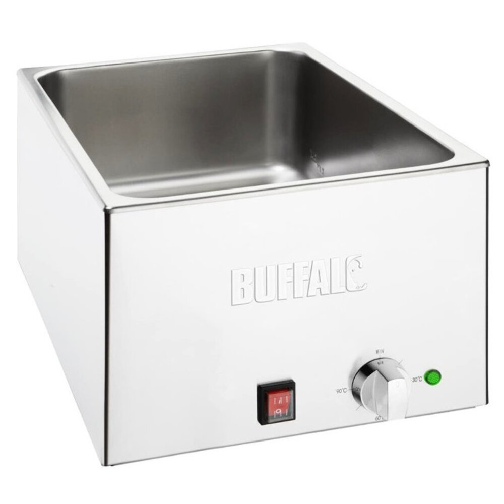 Buffalo Bain-marie | Elektrisch | 1/1 GN | 30°c/90°c | 1.2kw (230v) | 432x645x327(h)mm