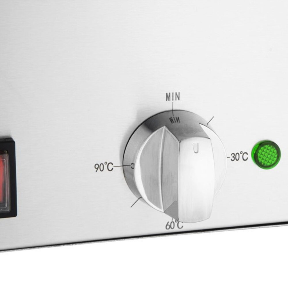 Buffalo Bain-marie | Elektrisch | 1/1 GN | 30°c/90°c | 1.2kw (230v) | 432x645x327(h)mm