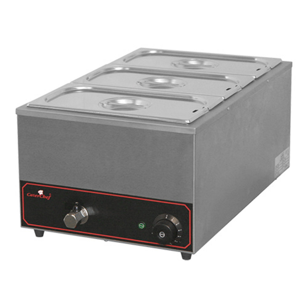 Caterchef Bain Marie Gn1/1x1-150mm | 1,2kw | Met Regelbare Thermostaat | 355x615x278(h)mm