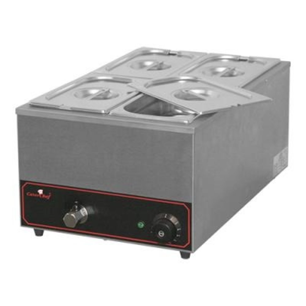 Caterchef Bain Marie Gn1/1x1-150mm | 1,2kw | Met Ingebouwd Element | 355x615x278(h)mm