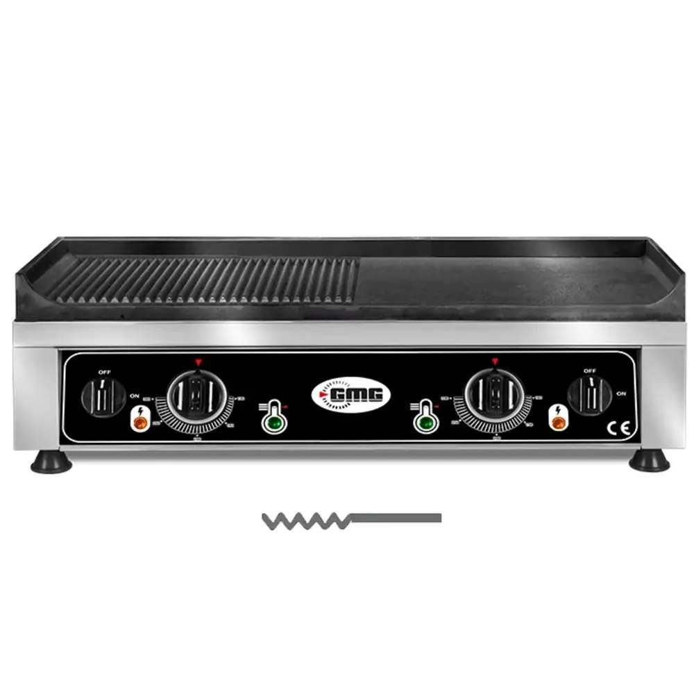 Gmg Bak-/grillplaat | Elektrisch | Glad Oppervlak 680x450 (gietijzer) | 50°c/300°c | 5kw (2x 230v) | 700x530x200(h)mm