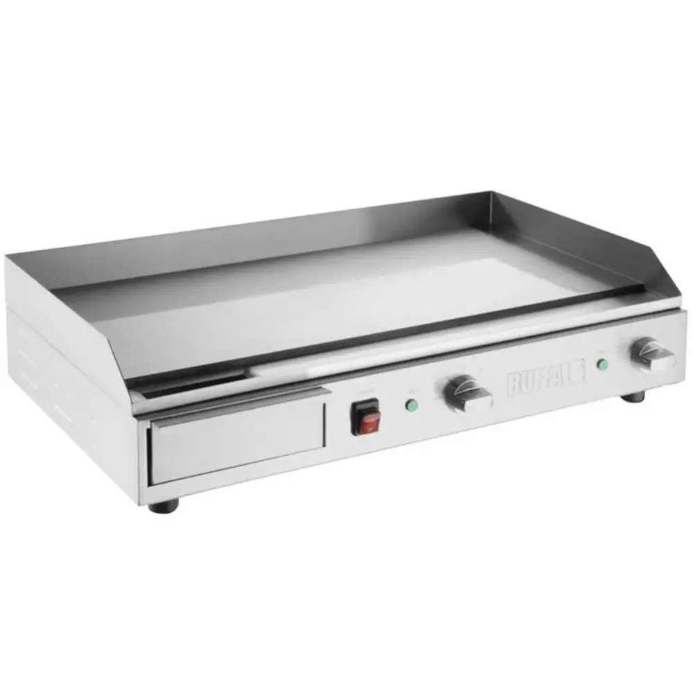 Buffalo Bak-/grillplaat | Elektrisch | Glad Oppervlak 738x330 (rvs) | 50°c/300°c | 2.9kw (230v) | 743x415x200(h)mm