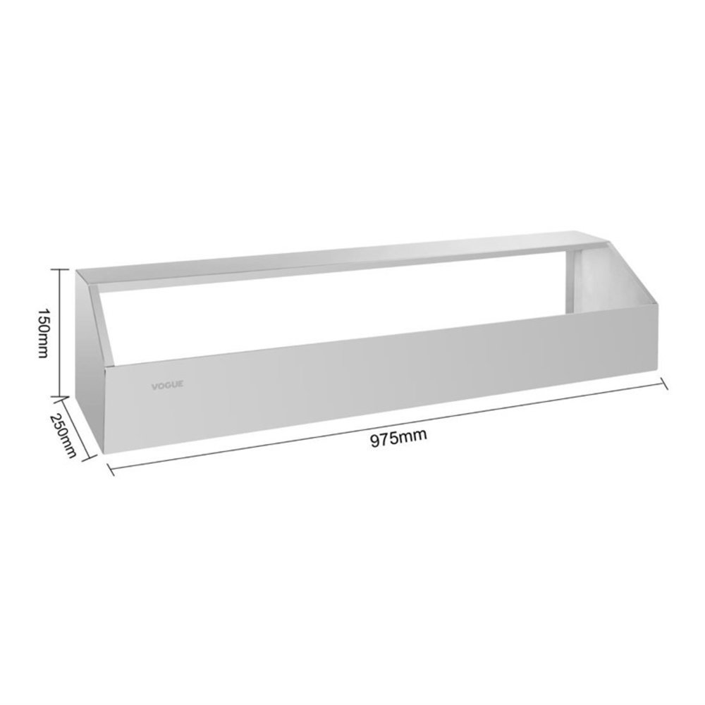 Vogue Bakhouder GN Rvs | 3x 1/3 of 6x 1/6 GN | 975x250x150(h)mm
