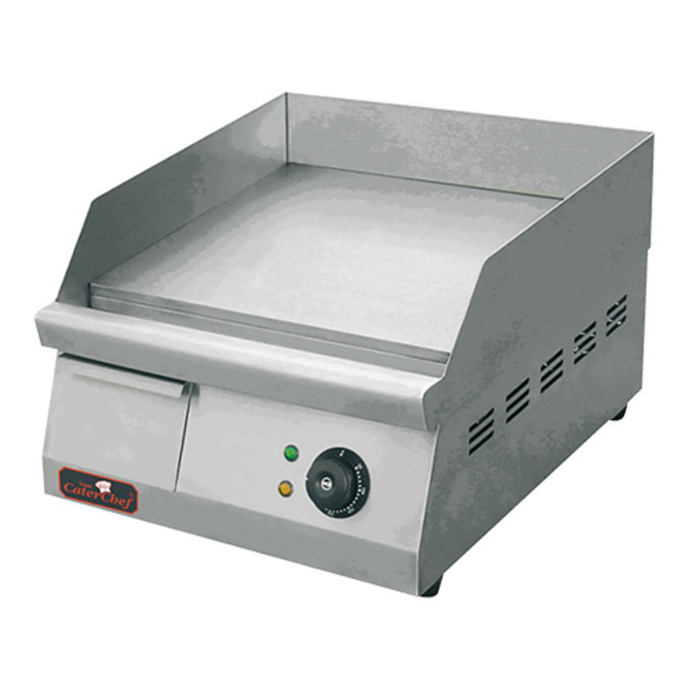 Caterchef Bakplaat (40x40cm-glad) | 3kw | Met Hoge Spatrand | 400x545x270(h)mm