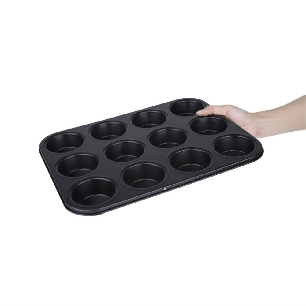 Vogue Bakvorm Koolstofstaal Met Anti Kleef | Cap. 12 Muffins | 350x270x30(h)mm