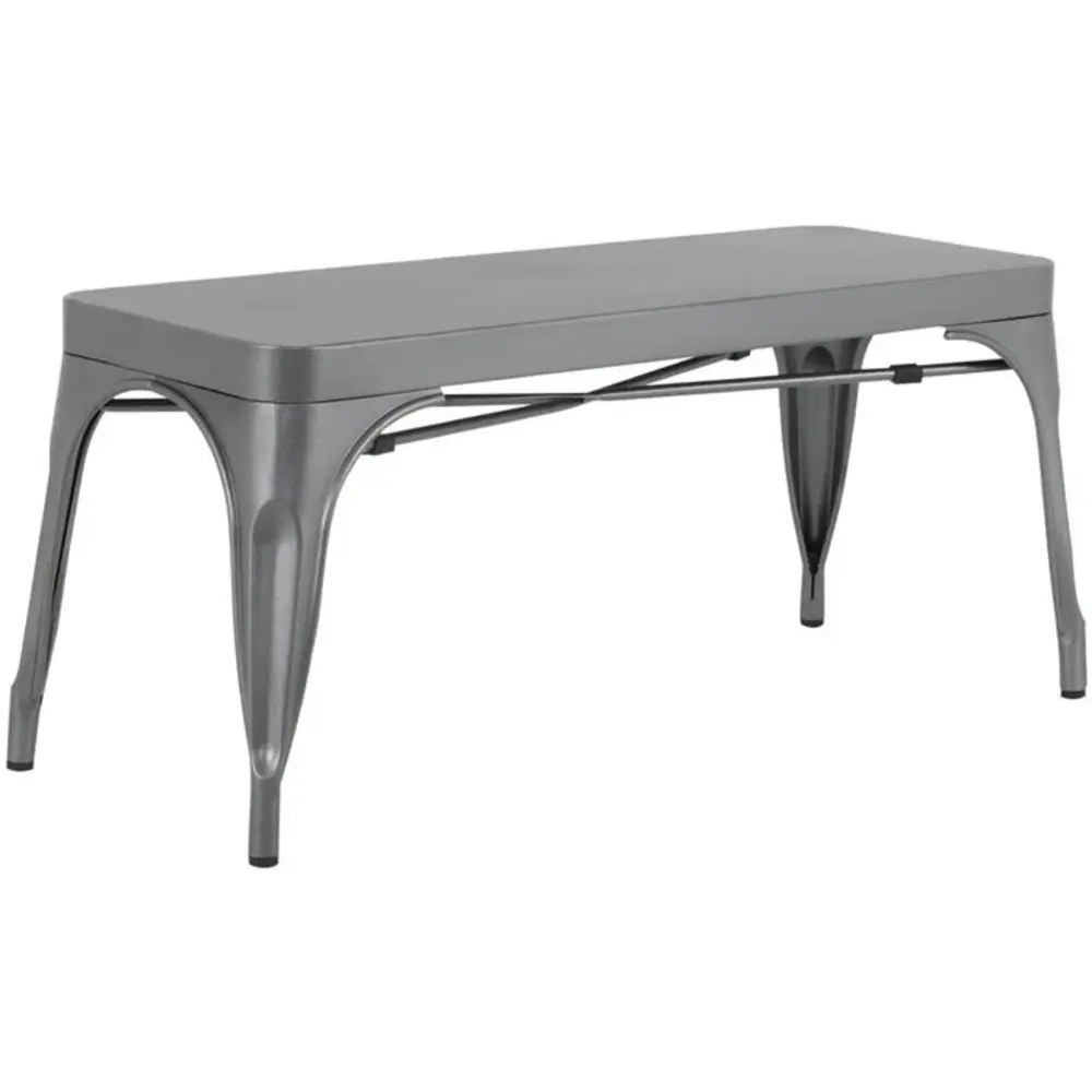 Bolero Banken | Bistro | Staal | Donkergrijs | In-/outdoor | 2 Stuks | 1000x370x450(h)mm