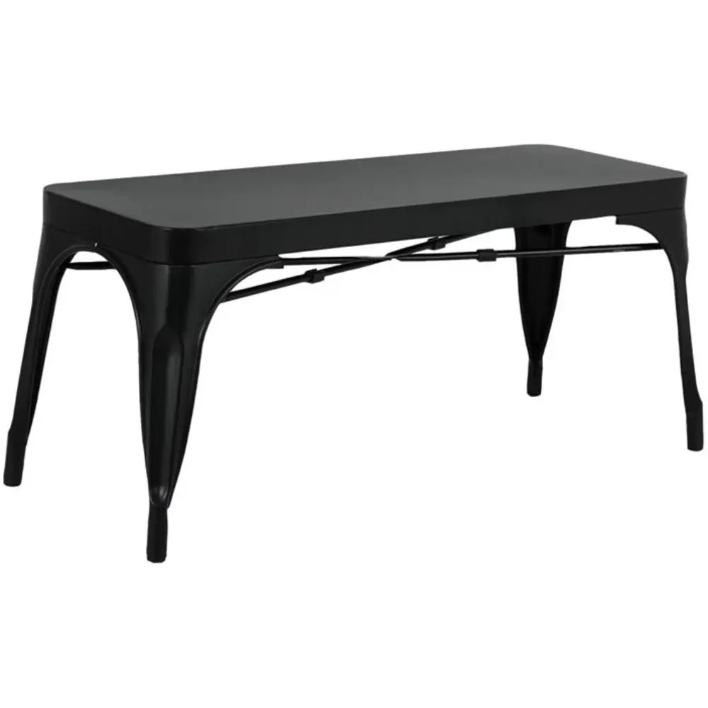 Bolero Banken | Bistro | Staal | Zwart | In-/outdoor | 2 Stuks | 1000x370x450(h)mm
