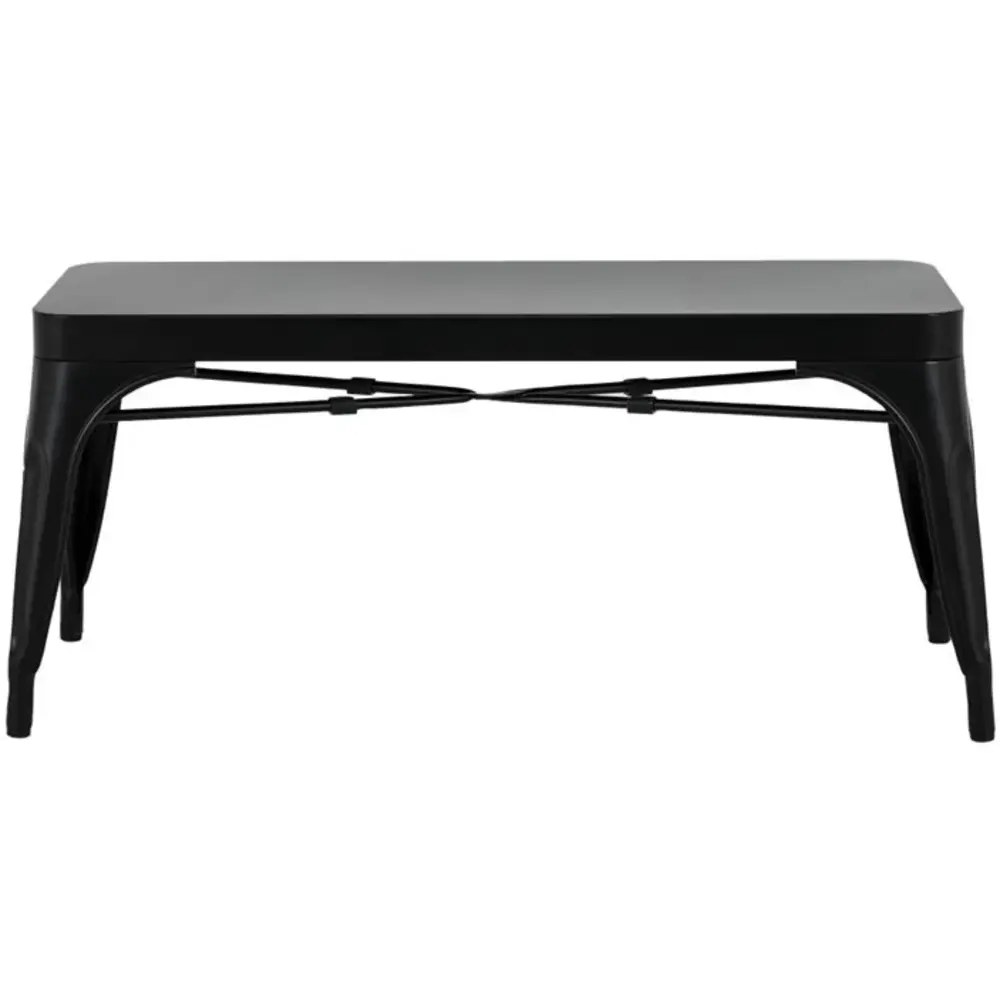 Bolero Banken | Bistro | Staal | Zwart | In-/outdoor | 2 Stuks | 1000x370x450(h)mm