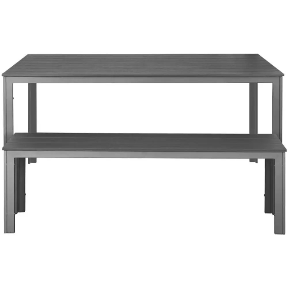 Bolero Banken | Valletta | Kunststof | Grijs | In-/outdoor | 2 Stuks | 1400x285x430(h)mm