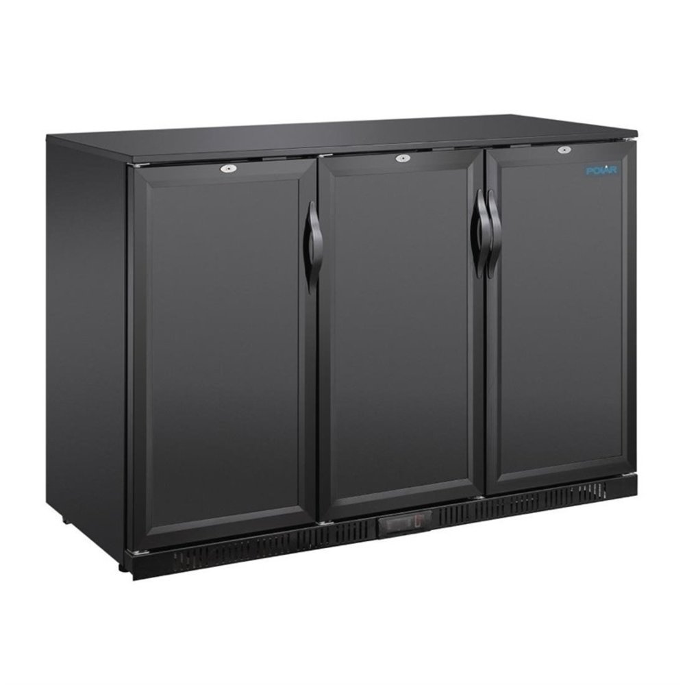 Polar Barkoelkast | G-serie | Zwart | 320l | +2°c/+8°c | Statisch + Ventilator | Draaideuren | 1350x520x850(h)m