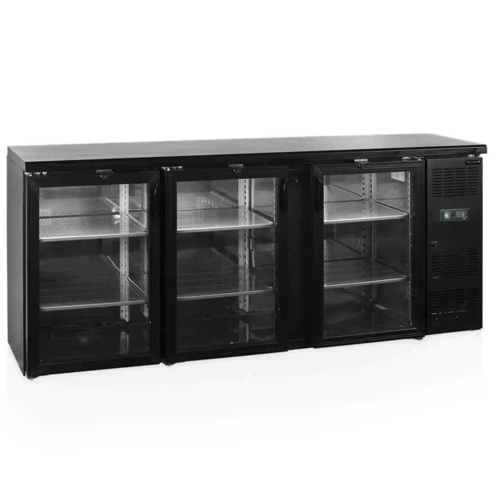 Tefcold Barkoelkast | Cbc | 460l | Zwart | +2°c/+10°c | Geforceerd | Draaideuren | 2002x513x860(h)mm