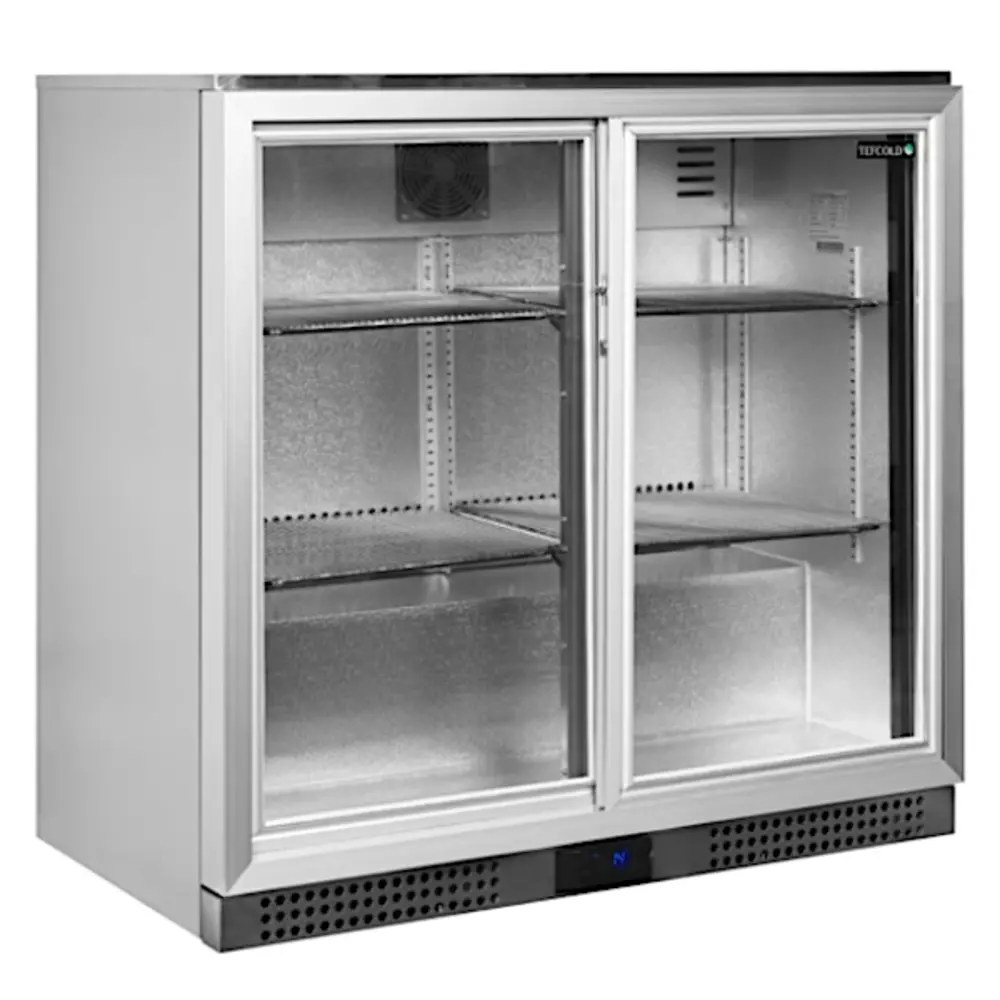 Tefcold Barkoelkast | Serie BA | Energiezuinig | 190l | Rvs | +2°c/+10°c | Geforceerd | Schuifdeuren | 900x520x870(h)mm