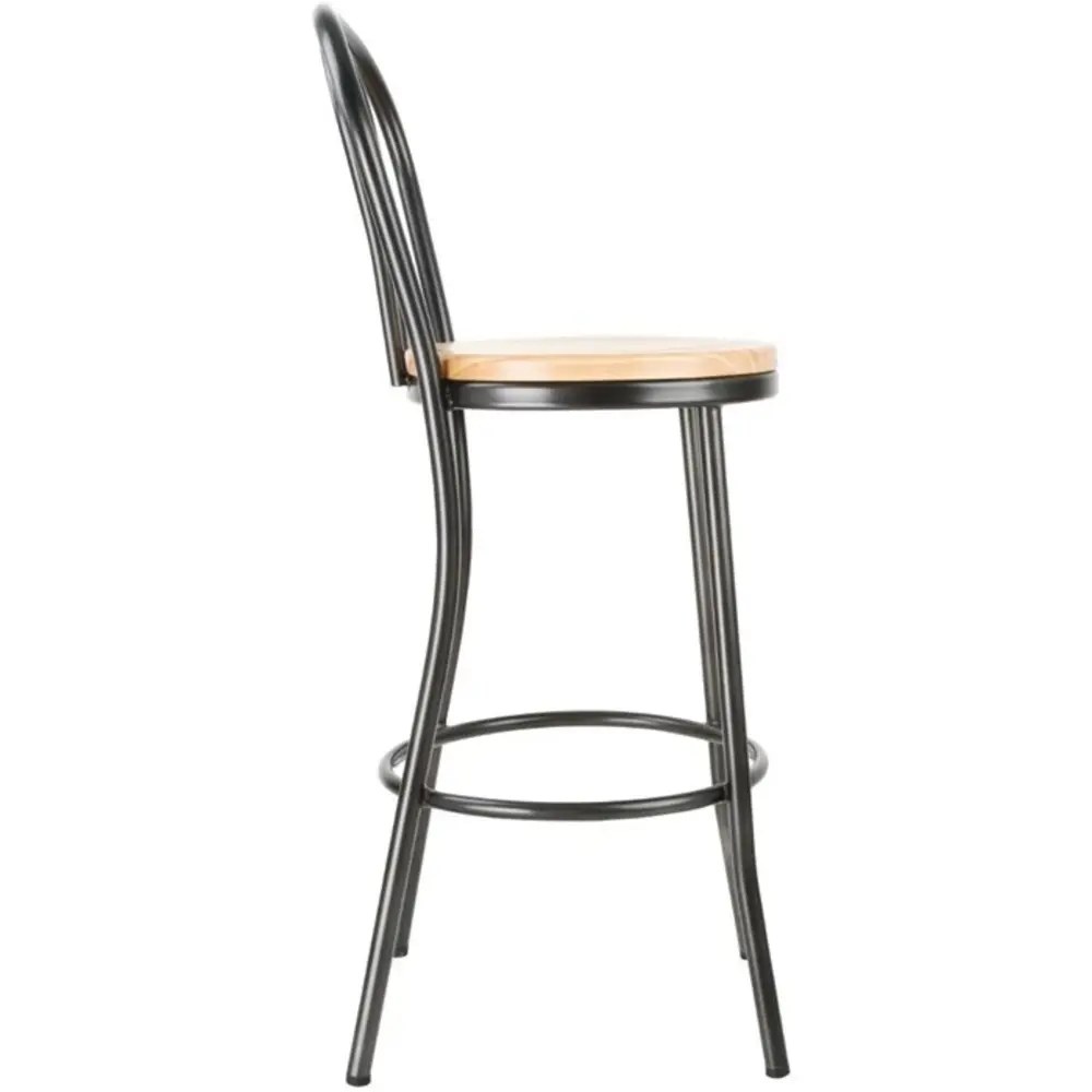 Bolero Barkruk | Clarisse | Hout/staal | Hout (rubber) | Zwart Frame | Indoor | 430x505x1110(h)mm