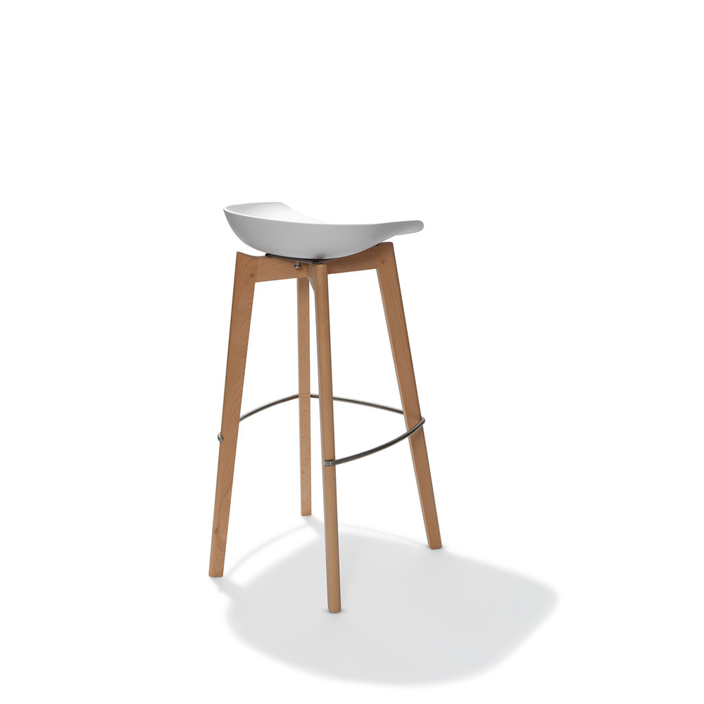 Veba Barkruk Keeve | Laag | Zwart | Hout/kunststof | Stapelbaar | 530x470x900(h)mm