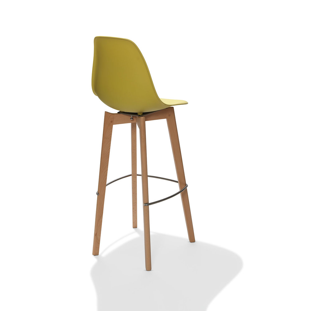 Veba Barkruk Keeve | Rugleuning | Zwart | Hout/kunststof | Stapelbaar | 530x470x1190(h)mm