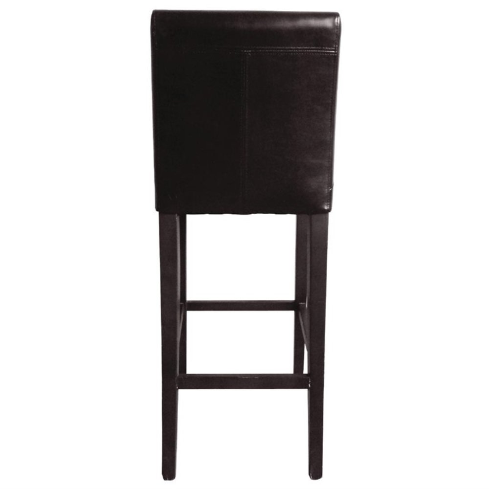 Bolero Barkruk | Kunstleer/hout | Dark Brown | Houtlook Poten | Indoor | 440x540x1030(h)mm