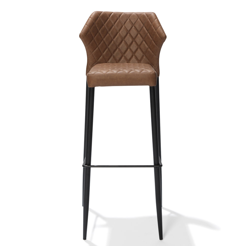 Veba Barkruk Louis | Brandvertragend | Cognacbruin | Kunstleer | Stapelbaar | 500x470x1050(h)mm