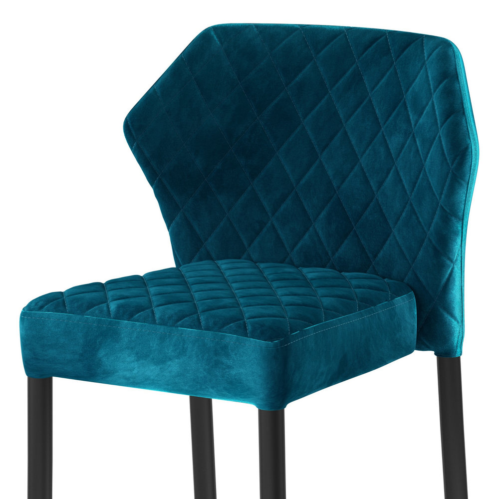 Veba Barkruk Louis | Brandvertragend | Donkerblauw | Velours | Stapelbaar | 500x470x1050(h)mm