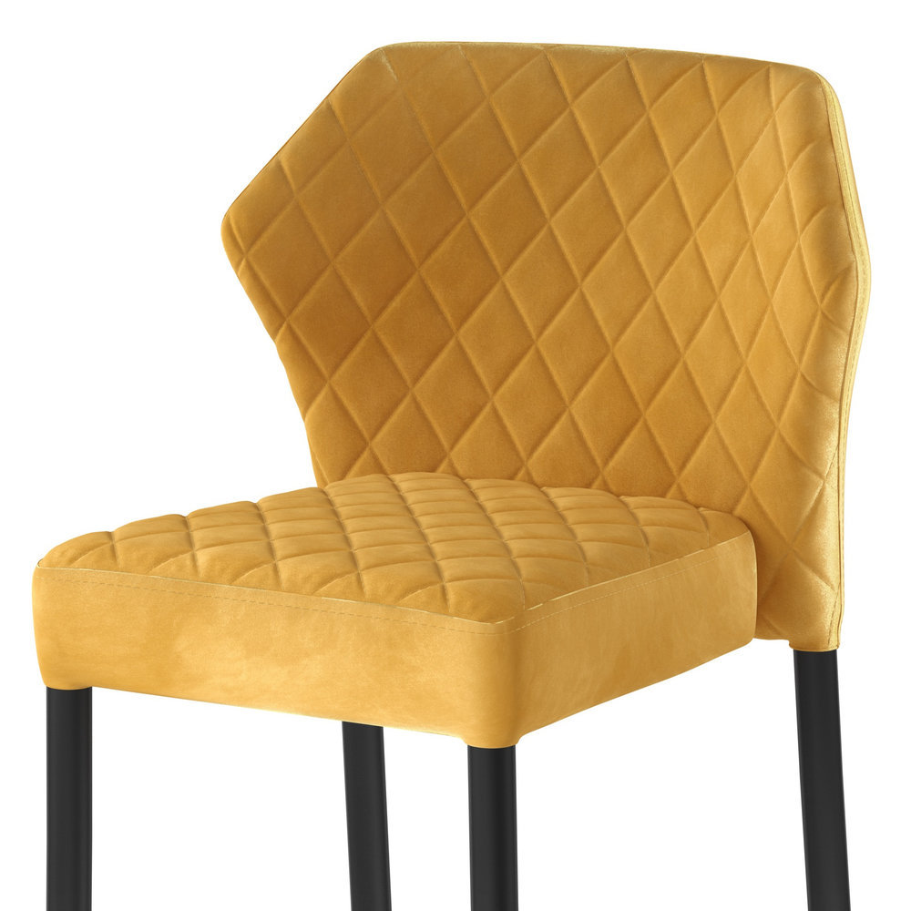 Veba Barkruk Louis | Brandvertragend | Geel | Velours | Stapelbaar | 500x470x1050(h)mm