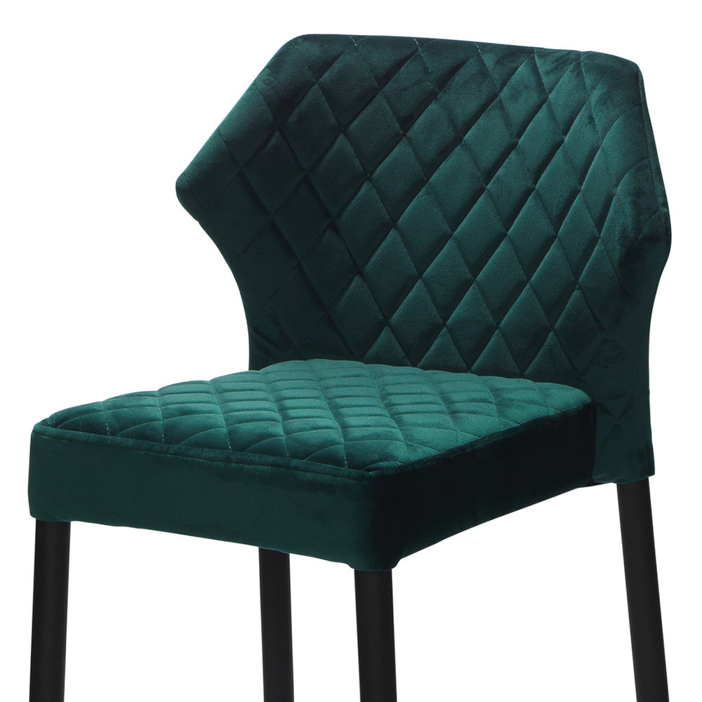 Veba Barkruk Louis | Brandvertragend | Groen | Velours | Stapelbaar | 500x470x1050(h)mm