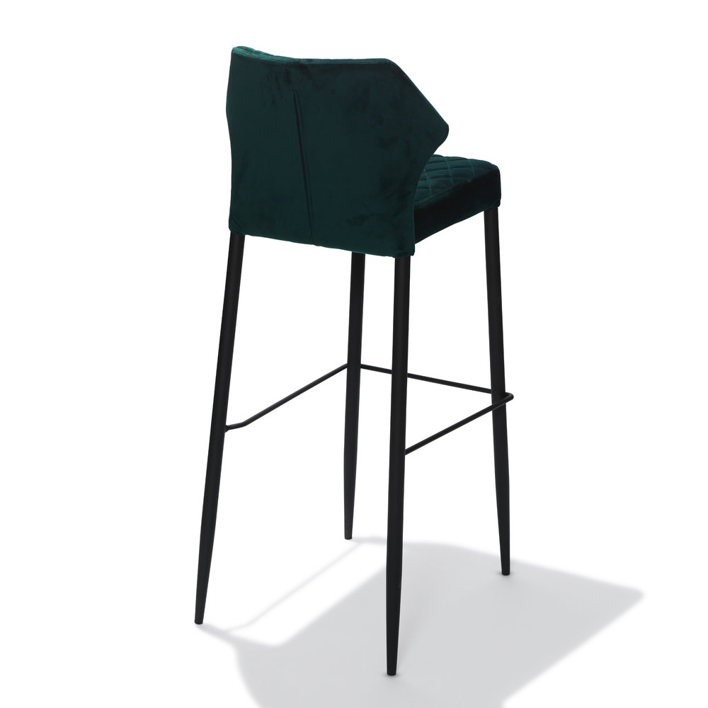Veba Barkruk Louis | Brandvertragend | Groen | Velours | Stapelbaar | 500x470x1050(h)mm