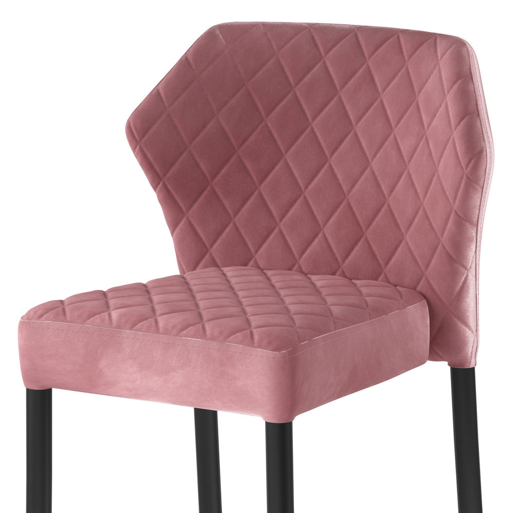 Veba Barkruk Louis | Brandvertragend | Roze | Velours | Stapelbaar | 500x470x1050(h)mm