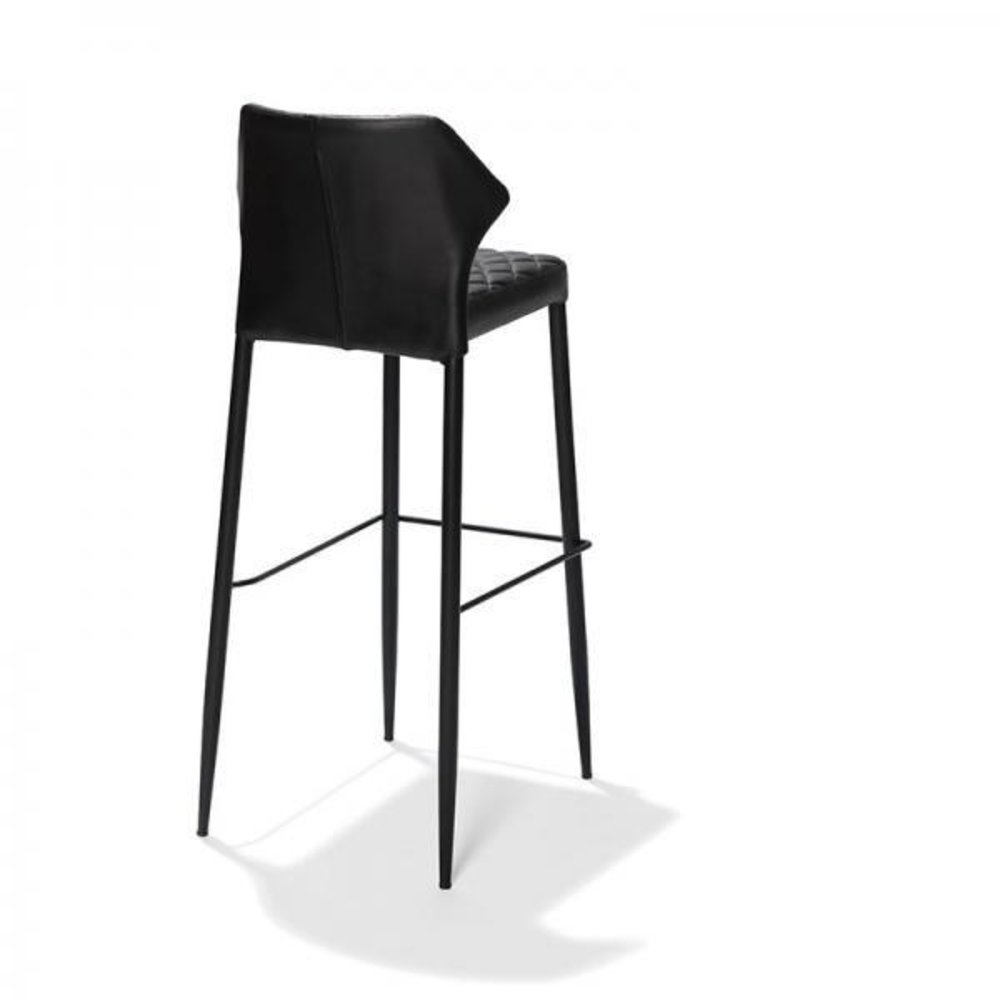 Veba Barkruk Louis | Brandvertragend | Zwart | Kunstleer | Stapelbaar | 500x470x1050(h)mm