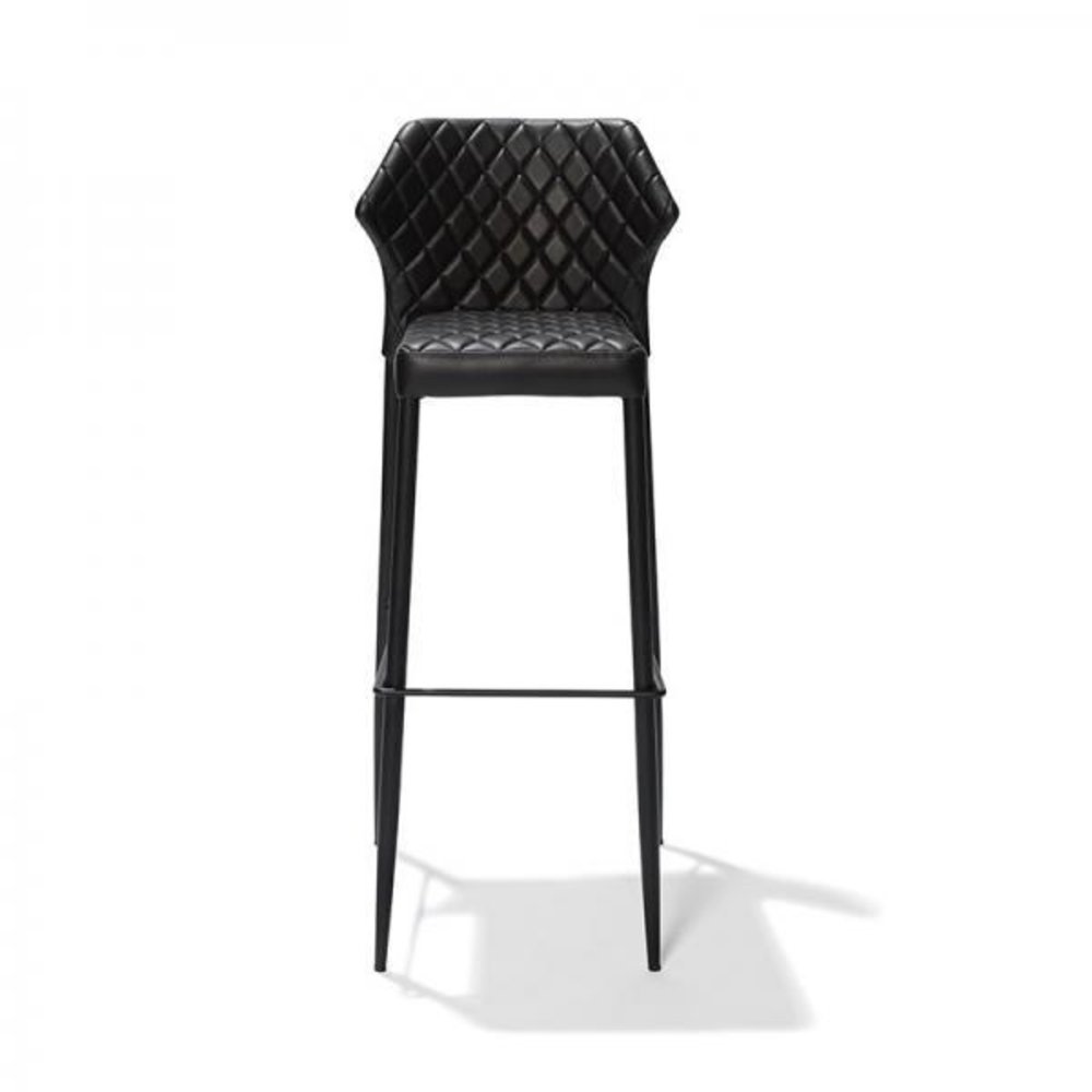 Veba Barkruk Louis | Brandvertragend | Zwart | Kunstleer | Stapelbaar | 500x470x1050(h)mm
