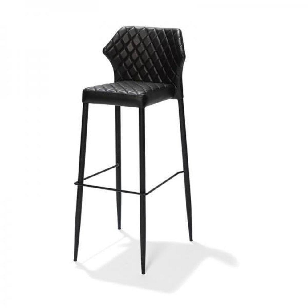 Veba Barkruk Louis | Brandvertragend | Zwart | Kunstleer | Stapelbaar | 500x470x1050(h)mm