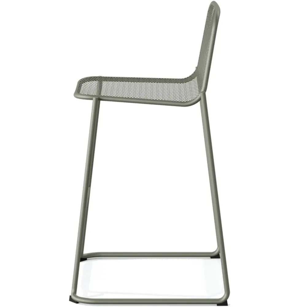 Veba Barkruk | Mase | Staal | Groen | In-/outdoor | Stapelbaar | 520x520x1050(h)mm