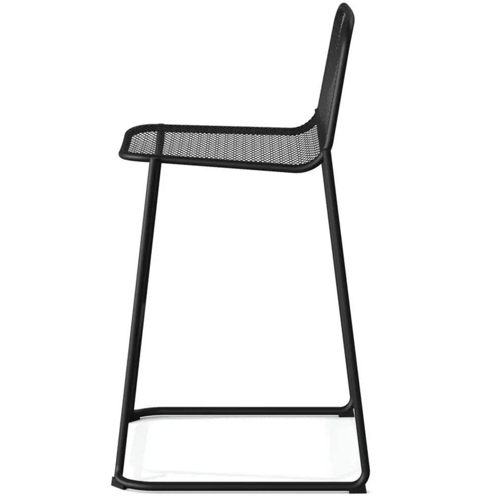 Veba Barkruk | Mase | Staal | Zwart | In-/outdoor | Stapelbaar | 520x520x1050(h)mm