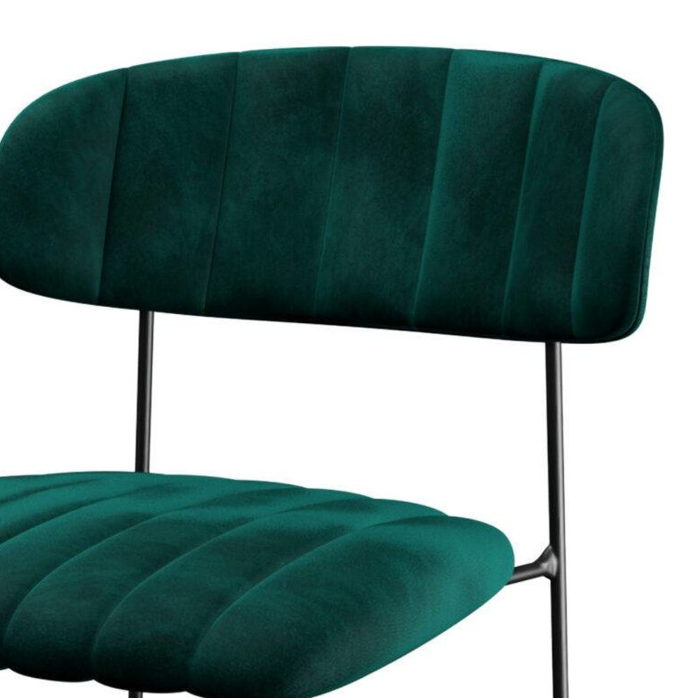 Veba Barkruk Mundo | Brandvertragend | Groen | Velours | Stapelbaar | 465x490x1050(h)mm