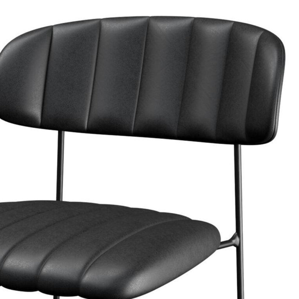 Veba Barkruk Mundo | Brandvertragend | Zwart | Kunstleer | Stapelbaar | 465x490x1050(h)mm