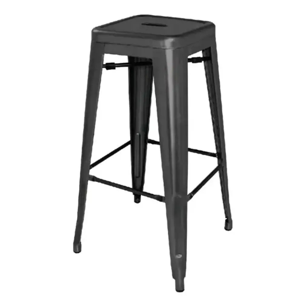 Bolero Barkrukken | Bistro | Hout/staal | Hout (essen) | Wit Frame | Indoor | 4 Stuks | 430x450x900(h)mm