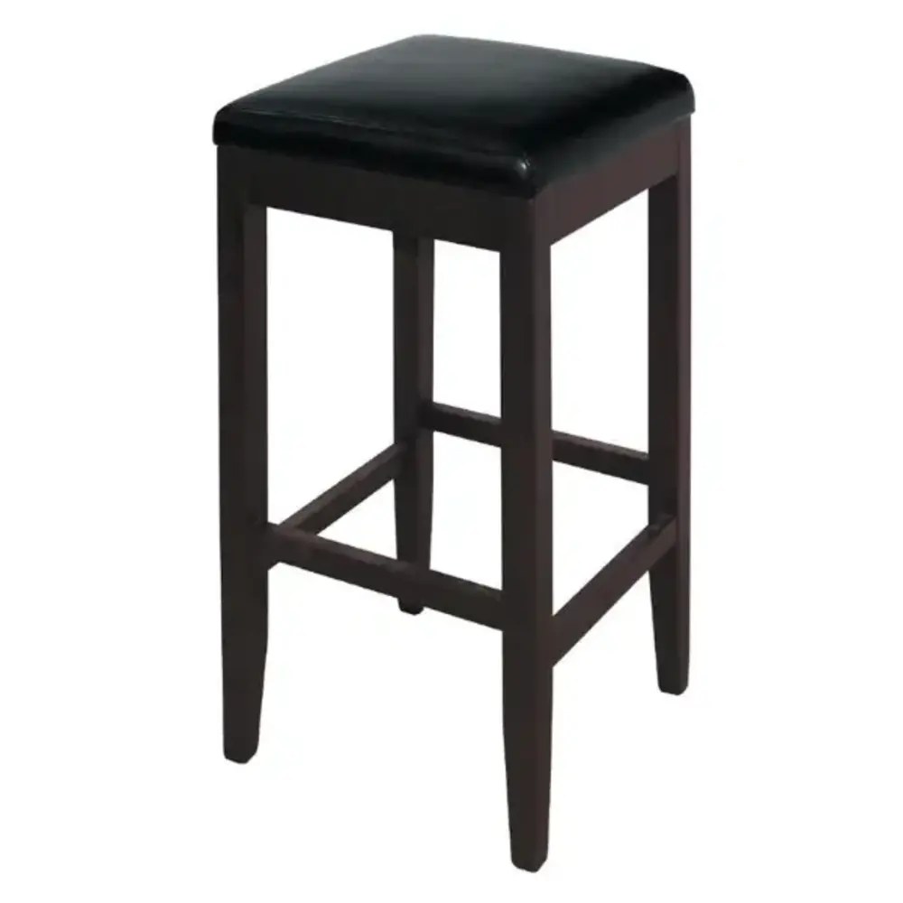 Bolero Barkrukken | Kunstleer/hout | Black | Houtlook Frame | Indoor | 2 Stuks | 410x410x760(h)mm