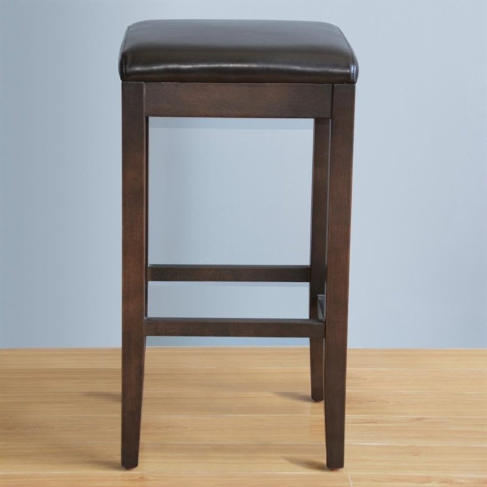 Bolero Barkrukken | Kunstleer/hout | Black | Houtlook Frame | Indoor | 2 Stuks | 410x410x760(h)mm