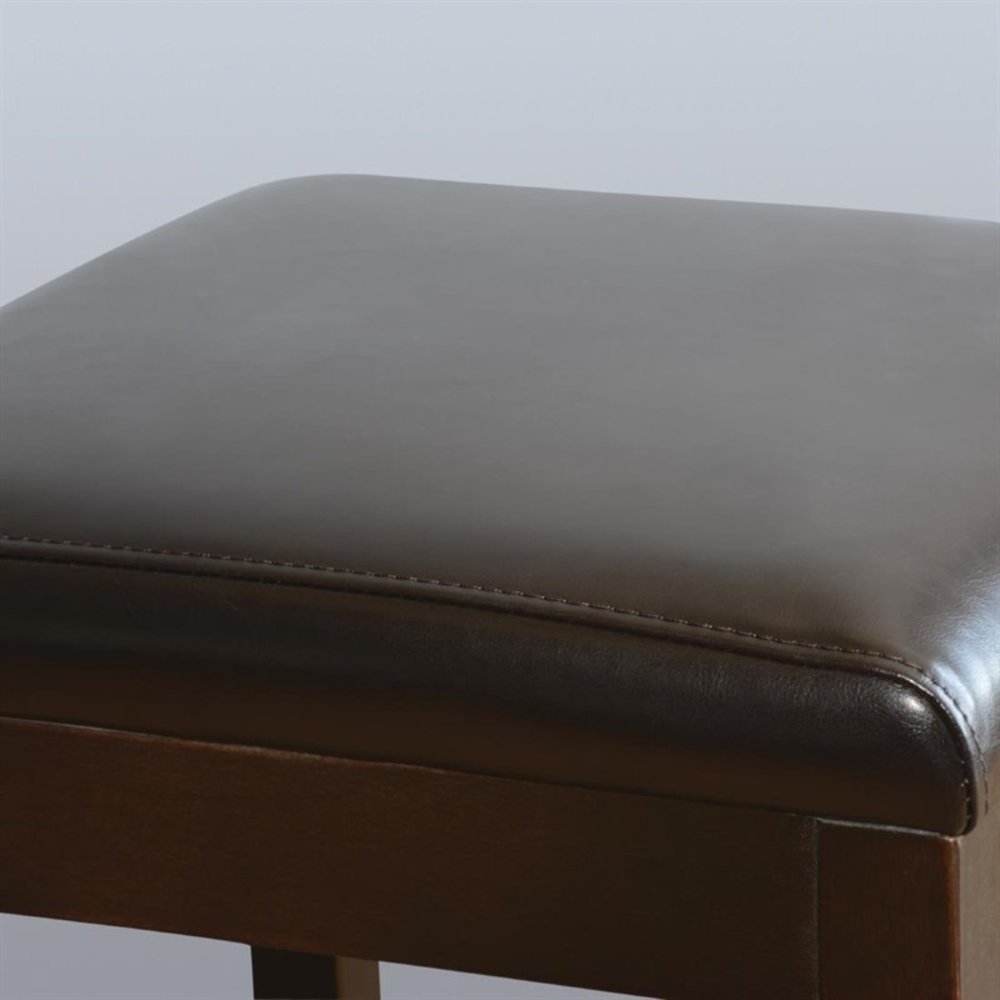 Bolero Barkrukken | Kunstleer/hout | Dark Brown | Houtlook Frame | Indoor | 2 Stuks | 410x410x760(h)mm