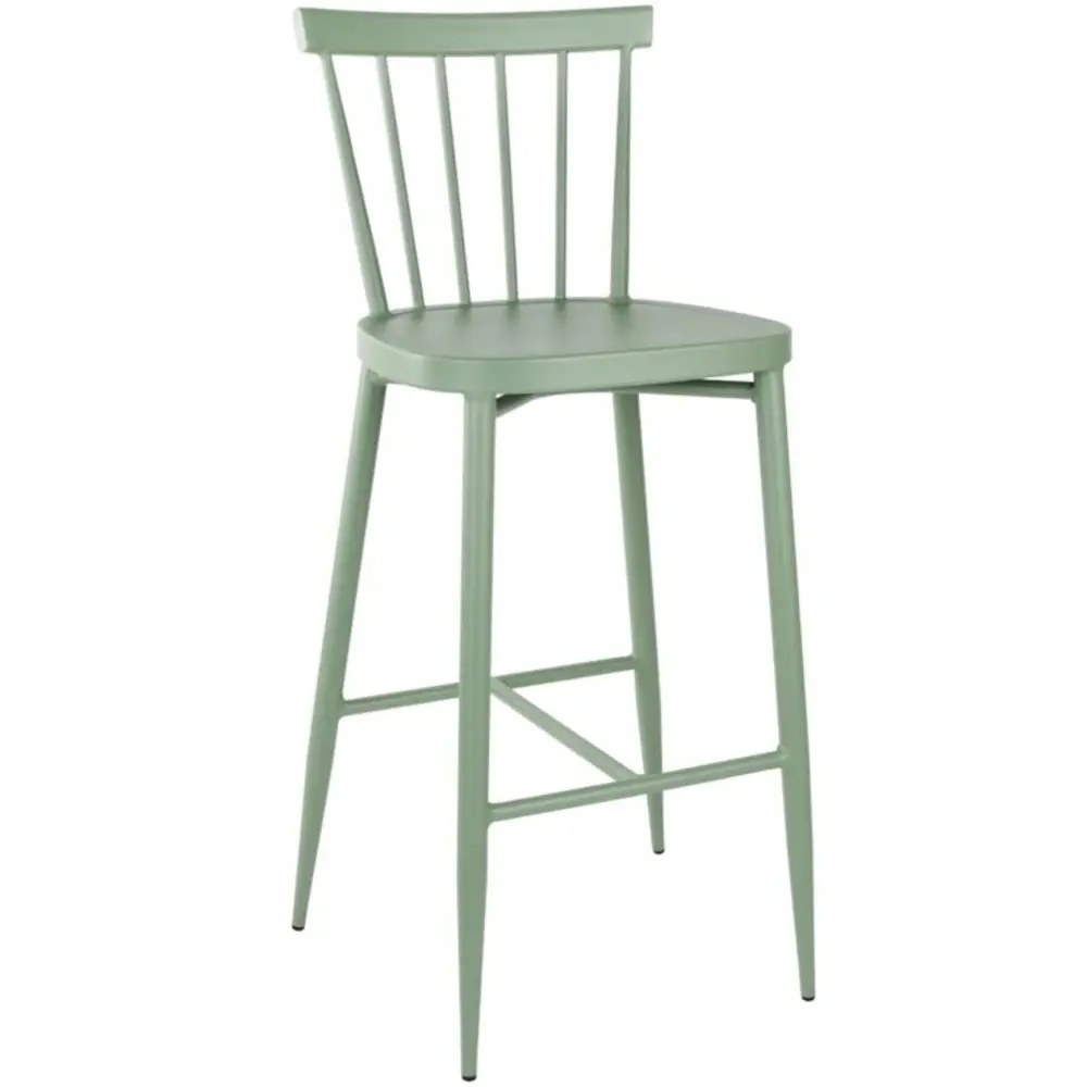 Bolero Barkrukken | Windsor | Aluminium | Groen | In-/outdoor | 2 Stuks | 470x520x1080(h)mm