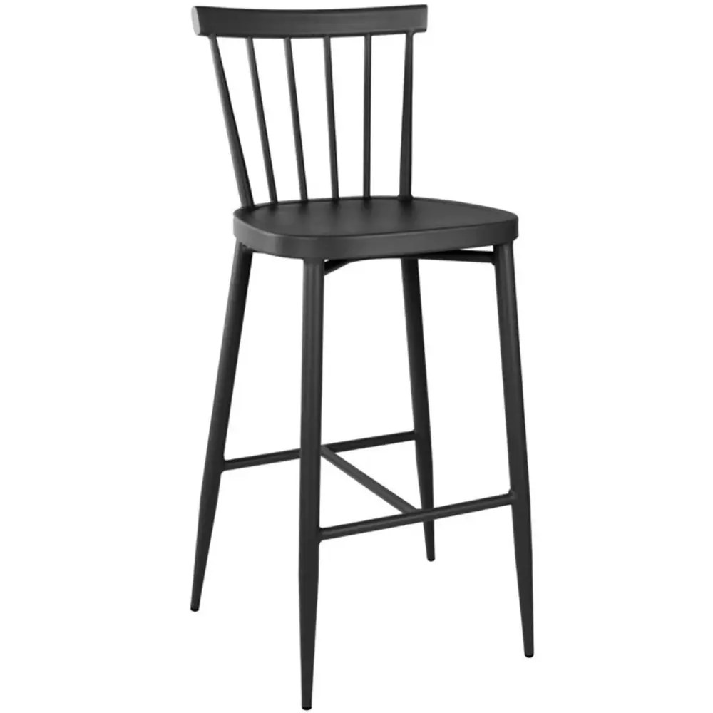 Bolero Barkrukken | Windsor | Aluminium | Zwart | In-/outdoor | 2 Stuks | 470x520x1080(h)mm