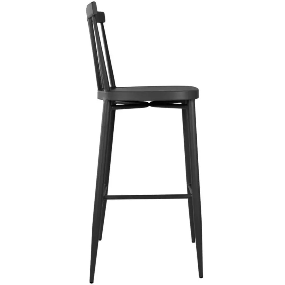 Bolero Barkrukken | Windsor | Aluminium | Zwart | In-/outdoor | 2 Stuks | 470x520x1080(h)mm