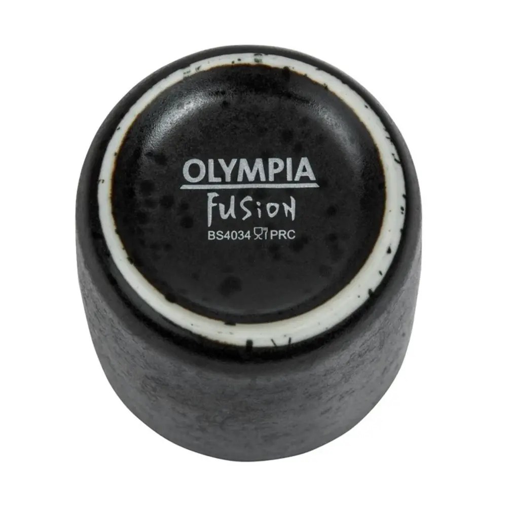 Olympia Bekers | Fusion | Porselein | Zwart | 17cl | 6 Stuks | ø68x74(h)mm