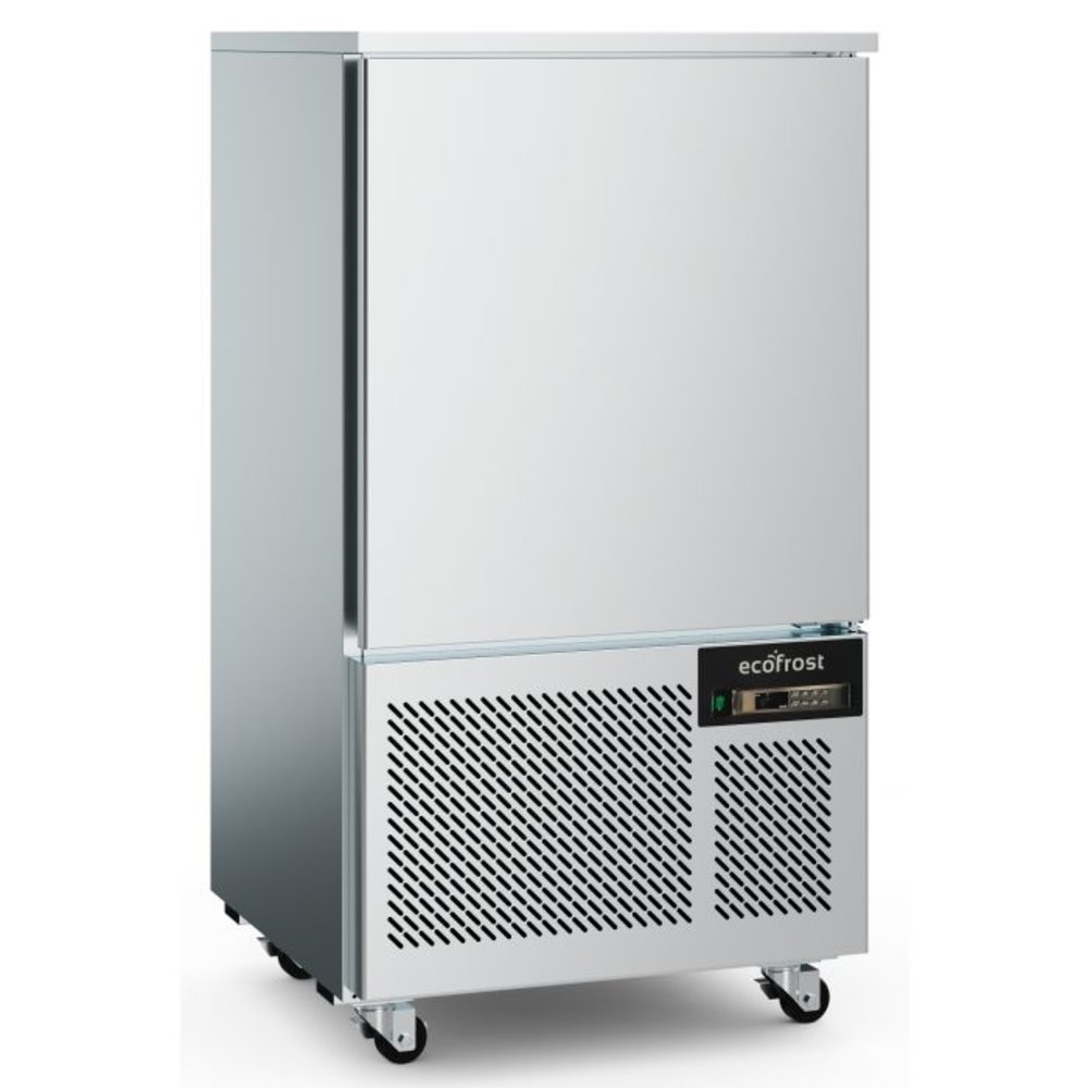 Ecofrost Blastchiller | 7 Niveaus (en/gn) | Max. 40kg (koelen) / 28kg (vriezen) | 0.98kw (230v) | Wielen | 800x800x1515(h)mm