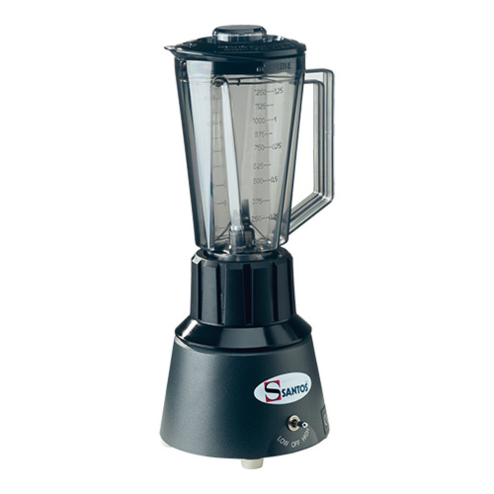 Santos Blender N.33 (cap.1,25l) | 600w | Respectievelijk 18000 R.p.m. en 13000 R.p.m | 180x180x420(h)mm