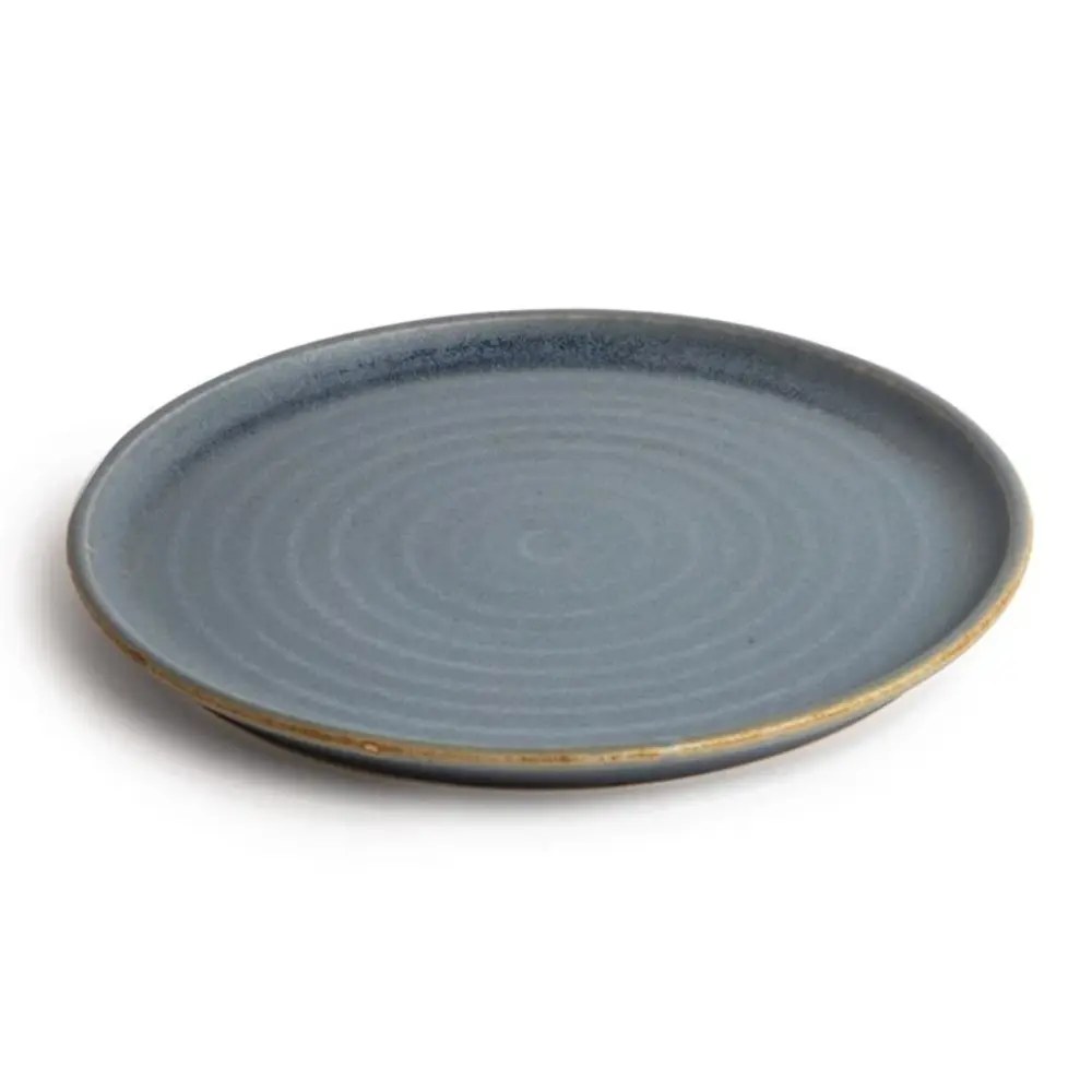 Olympia Borden | Canvas | Keramiek | Blauw | 6 Stuks | ø265x24(h)mm