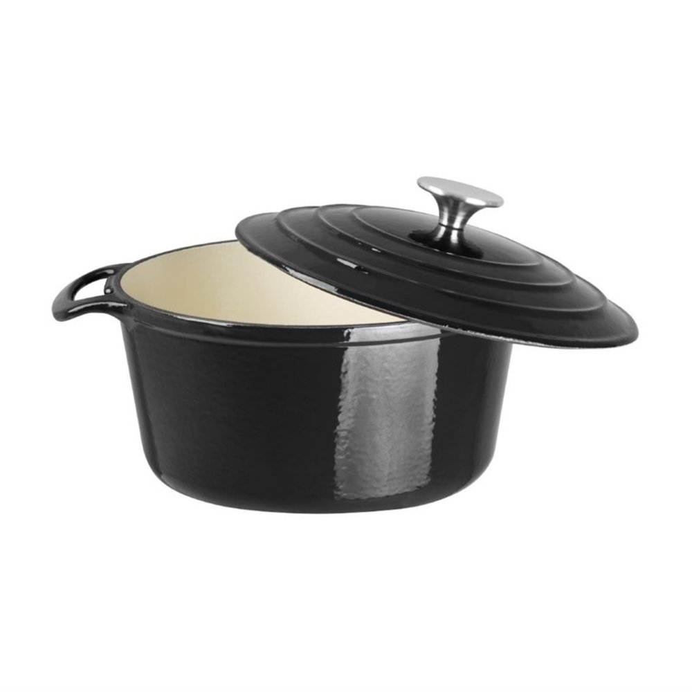Vogue Braadpan | Gietijzer | 3.2l | Div. Warmtebronnen | Incl. Deksel | ø205x120(h)mm